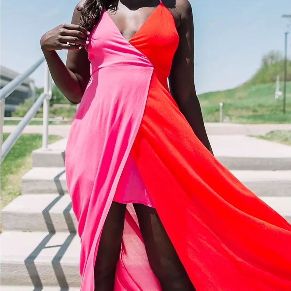 Buckle dee elly Color Block Maxi Dress